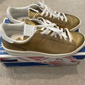Gold New Balance Sneakers